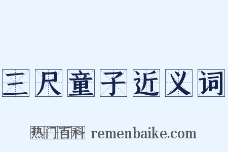 三尺童子近义词是什么意思的图片